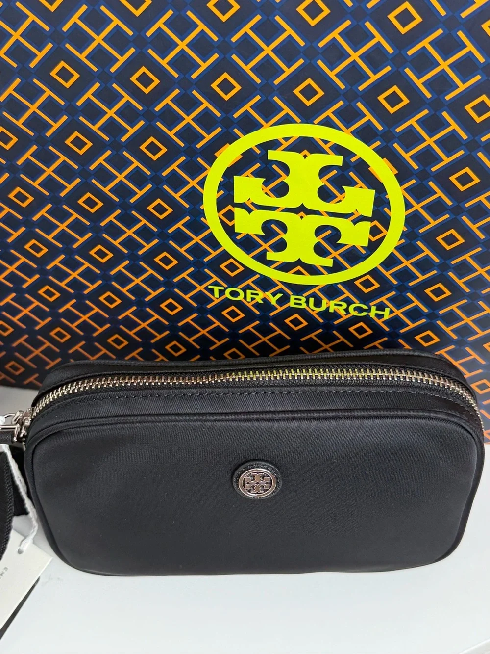 NWT Tory Burch Black Nylon Belt Bag
